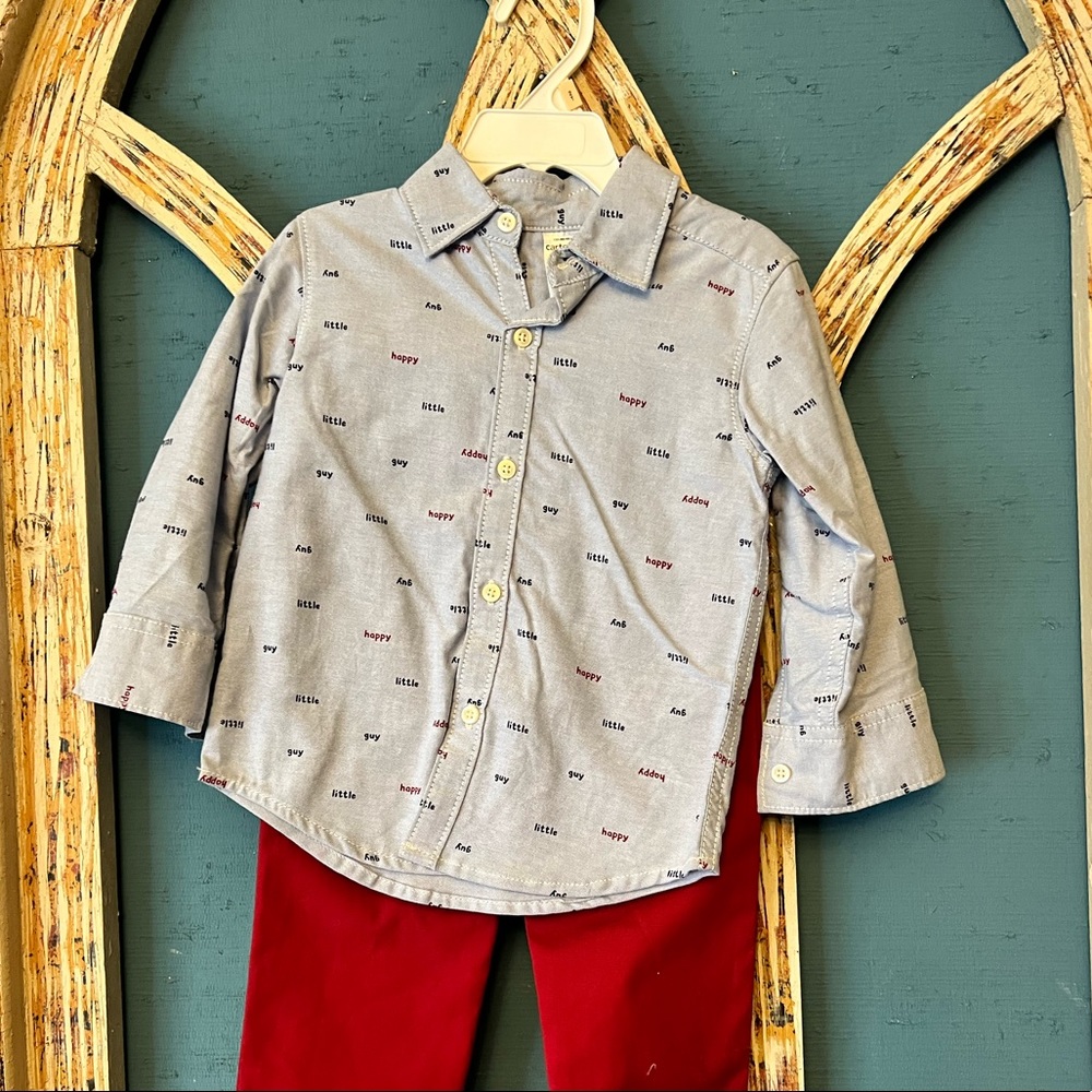 Boys button up and pants (cute!) new without tags 2t